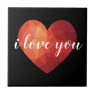 Azulejo Me encanta que escribas arte rojo valentino en el 