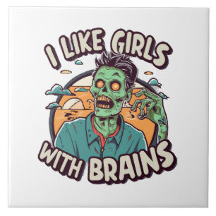 Azulejo Me gustan las chicas con cerebro