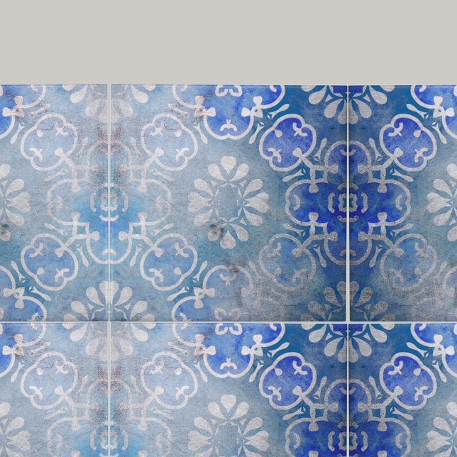 Azulejo Medallón azul mosaico con aspecto de piedra pertur (Subido por el creador)