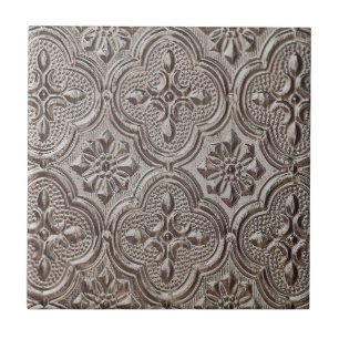 Azulejo Medallón gris plateado estilo empotrador