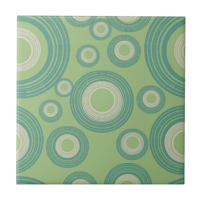 Azulejo Media Century Modern Circle Mint (Frente)