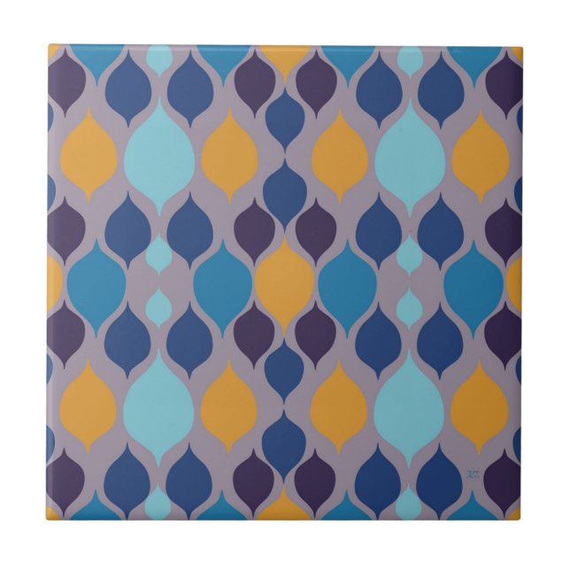 Azulejo Mediados de siglo 1960s Geométrico Pastel (Frente)