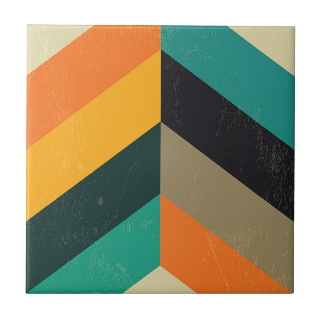 Azulejo Mediados de siglo Chevron (Frente)
