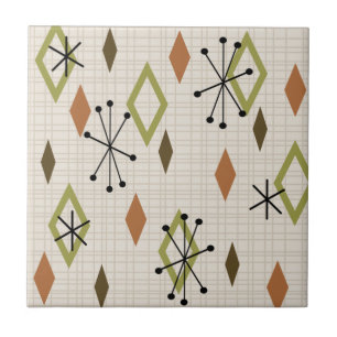 Azulejo Medio Siglo Diamantes Modernos Naturaleza Tones te