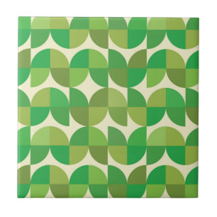 Azulejo Medio siglo Patrón de medio círculo moderno verde