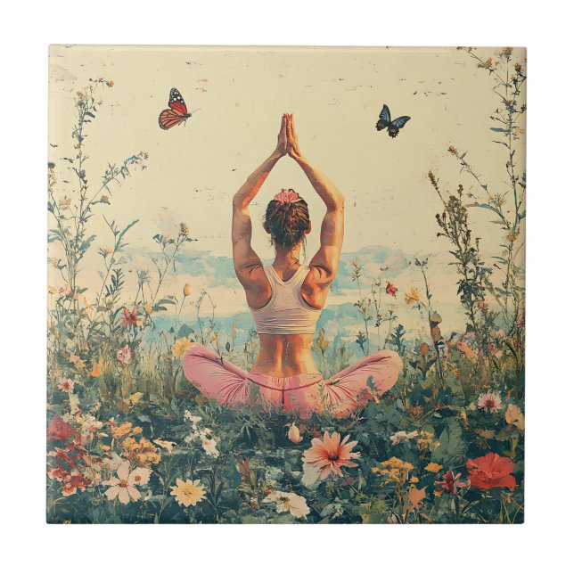 Azulejo Meditación Serena al Amanecer (3) (Frente)