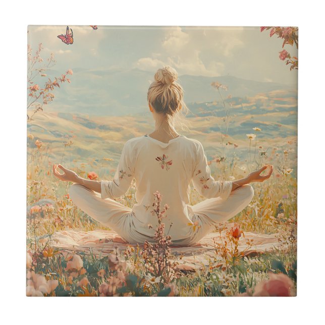 Azulejo Meditación Serena al Amanecer (5) (Frente)