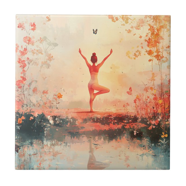 Azulejo Meditación Serena al Amanecer (7) (Frente)