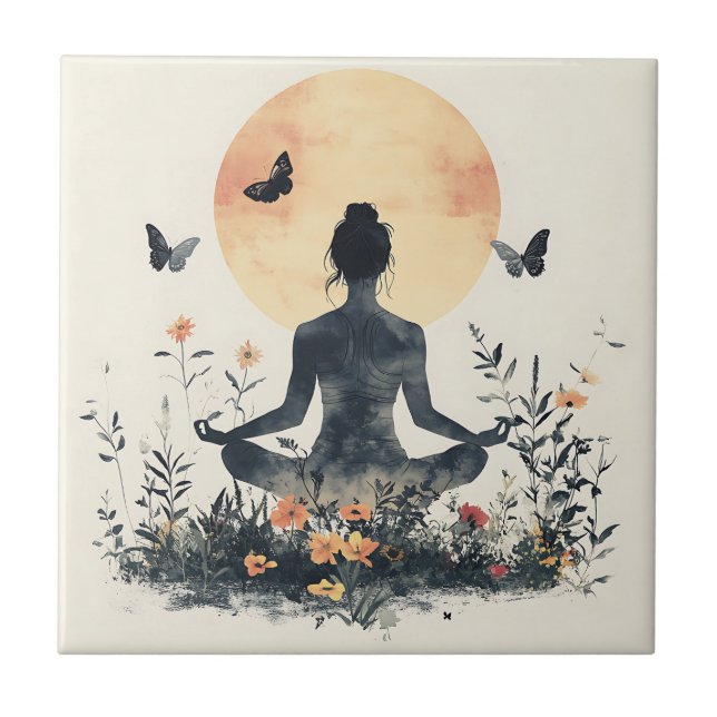 Azulejo Meditación Serena al Amanecer (8) (Frente)