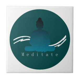 Azulejo "Meditate" Buda hermoso