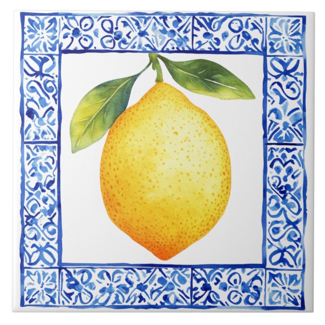 Azulejo Mediterranean Lemon Tuscan Rustic (Frente)