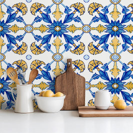 Azulejo Mediterranean style Azur yellow blue big pattern
