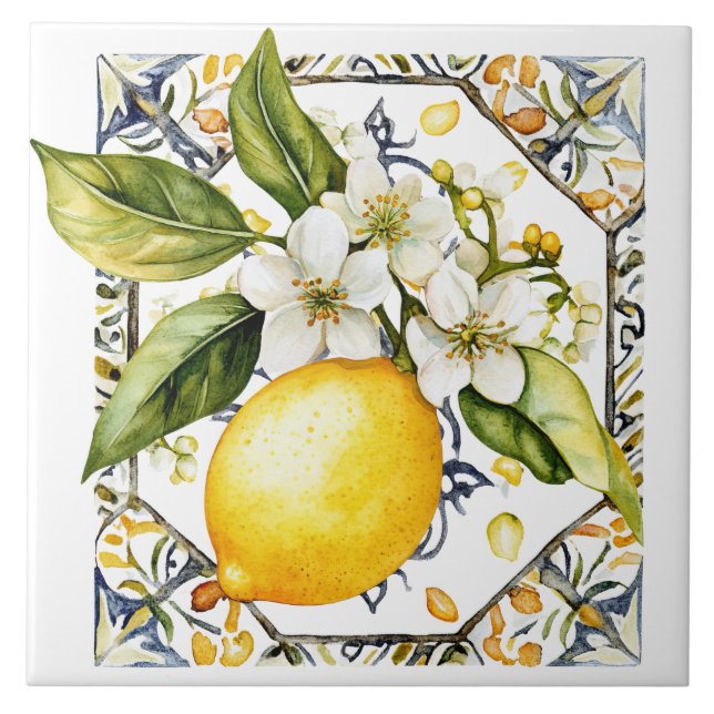 Azulejo Mediterranean Tuscany Lemon Rustic (Frente)