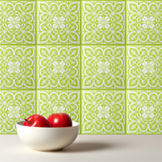 Azulejo Mediterráneo ácida y portugués blanco