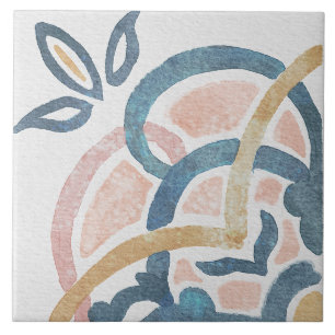 Azulejo Mediterráneo Acuarela