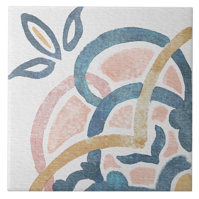 Azulejo Mediterráneo Acuarela (Frente)