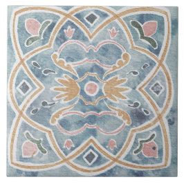 Azulejo Mediterráneo Acuarela