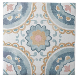 Azulejo Mediterráneo Acuarela