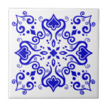 Azulejo Mediterráneo Azul portugués A01<br><div class="desc">Elegante original Azulejo Mediterráneo portugués Tradicional pero de estilo moderno patrón azulejos de cerámica azul sobre un fondo blanco. Perfecto para un ambiente de mar fresco, diseño interior o un respiro. Puede comprobar cómo se ve el patrón cuando se juntan los azulejos en este enlace: https://www.zazzle.com/azulejo_blue_white_pattern_a01_scrapbook_paper-256758419949776056</div>