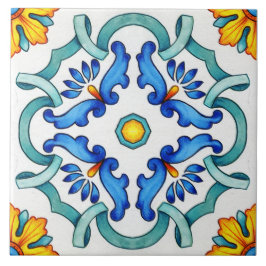 Azulejo Mediterráneo Botánico Ornamental
