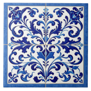 azulejo mediterráneo con roleos