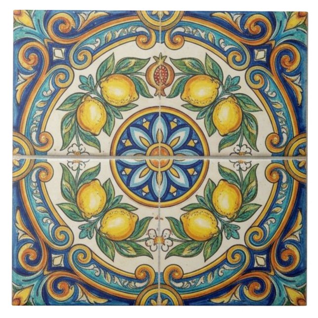 Azulejo Mediterráneo de la Costa de Amalfi (Frente)