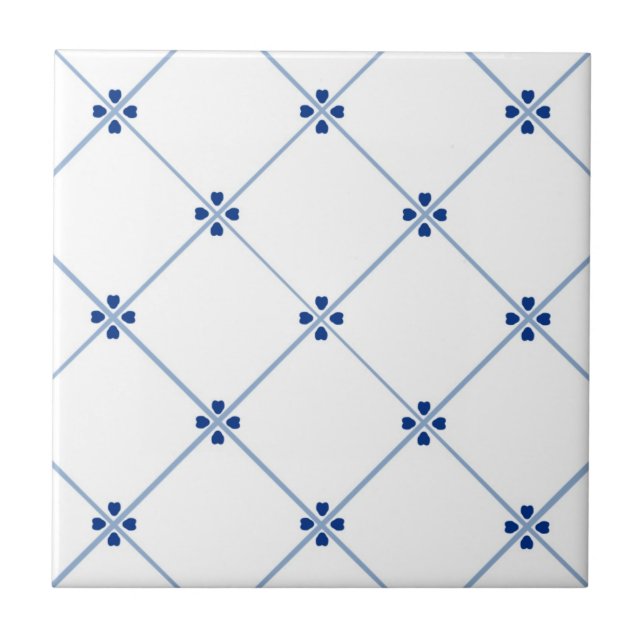 Azulejo Mediterráneo,estilo amalfitano,cuadrados simples  (Frente)
