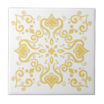 Azulejo Mediterráneo Mediterráneo amarillo A01a<br><div class="desc">Elegante original Azulejo Mediterráneo portugués Tradicional pero de estilo moderno patrón cerámica azulejos cálido amarillo claro sobre un fondo blanco. Perfecto para el diseño interior o el contraportamiento. Para otras variaciones de color, póngase en contacto con el diseñador. Puede comprobar cómo se ve el patrón cuando se juntan los azulejos...</div>