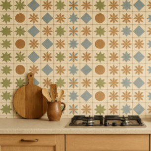 Azulejo Mediterráneo Terracotta Bloom