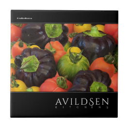 Azulejo Medley morado morado y tomate colorido