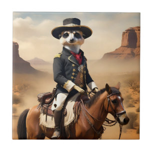 Azulejo Meerkat En Un Caballo: Podría Ser El Único Extraño