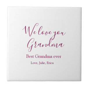 Azulejo mejor abuela jamás abuelos foto regalos clásicos