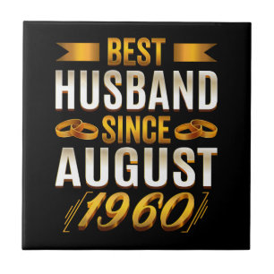 Azulejo Mejor Esposo desde el 60 aniversario de Agosto