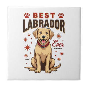 Azulejo Mejor padre de Labrador de todos los tiempos Vinta