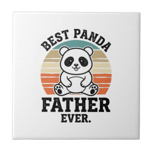 Azulejo Mejor Padre Panda de Todos los Tiempos Diseño de C
