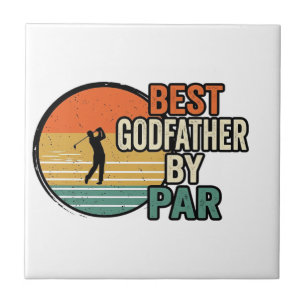 Azulejo Mejor padrino por Par Vintage Golf Vector Design_1