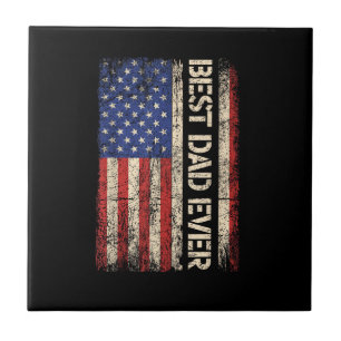 Azulejo Mejor Papá del Mundo Regalos de la Bandera America