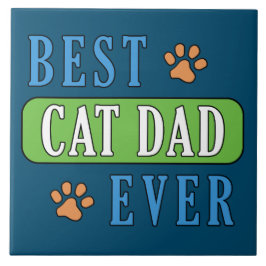 Azulejo Mejor Papá Gato