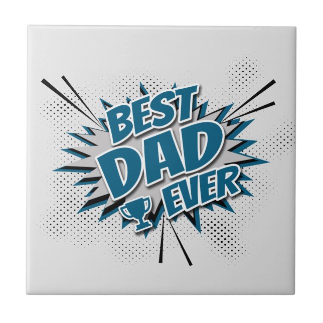 Azulejo Mejor Papá Nunca (Frente)