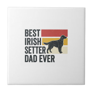 Azulejo Mejor papá Setter Irlandés de todos los tiempos Di