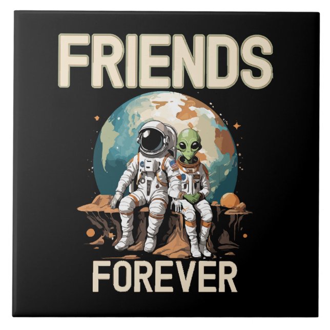 Azulejo Mejores amigos para siempre  (Frente)