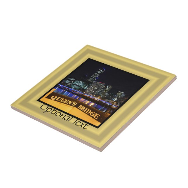 Azulejo Melbourne Australia CBD enciende el puente de la R (Lado)