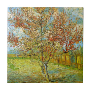 Azulejo Melocotonero en flor de Vincent van Gogh
