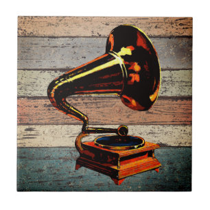 Azulejo Melody eterna: Gramofón vintage