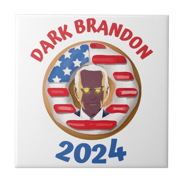 Azulejo Meme de Dark Brandon t shirt joe Biden 2024 (Frente)