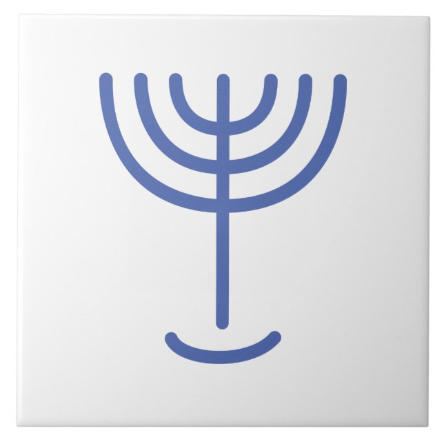 Azulejo Menorah Gold Look Blue White (Frente)