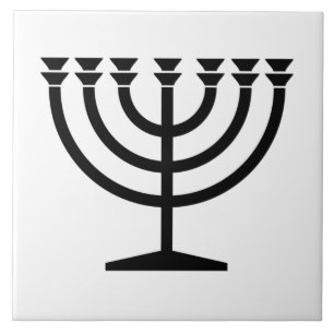 Azulejo Menorah judía (símbolo del judaísmo)