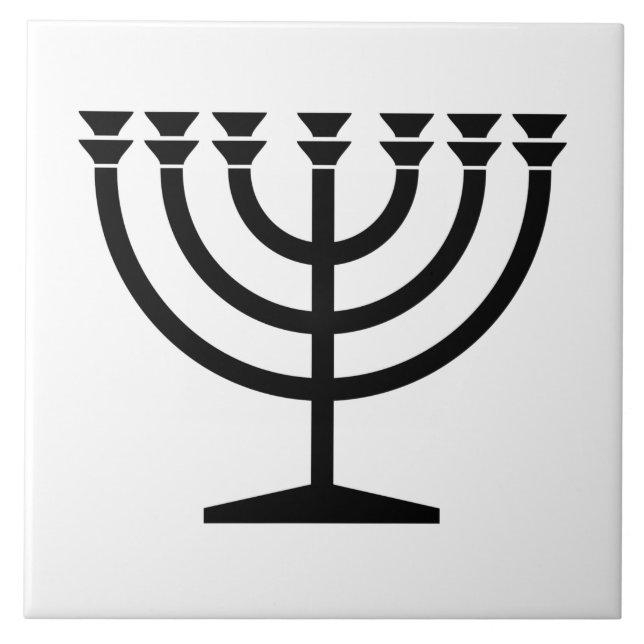 Azulejo Menorah judía (símbolo del judaísmo) (Frente)