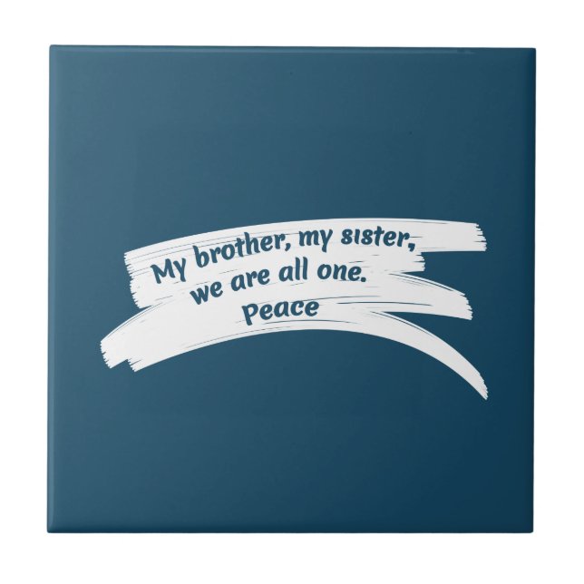 Azulejo Mensaje de paz de borrado de pintura (Frente)