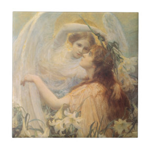 Azulejo Mensaje del Ángel de George Swinstead, Arte Antigu